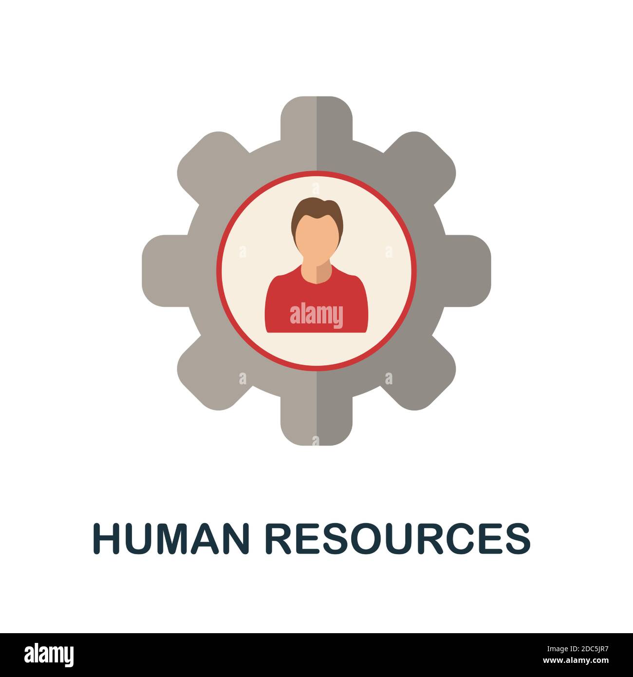 Icône Ressources humaines. Icône monochrome de ressources humaines simple pour les modèles, la conception Web et les infographies Illustration de Vecteur