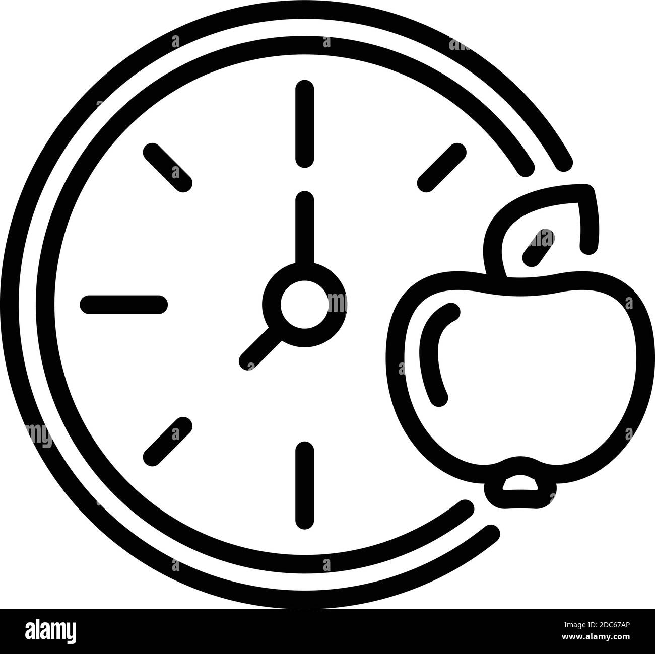 Icône tarte rapide aux pommes. Contour rapide Apple pie vecteur icône pour la conception de Web isolé sur fond blanc Illustration de Vecteur