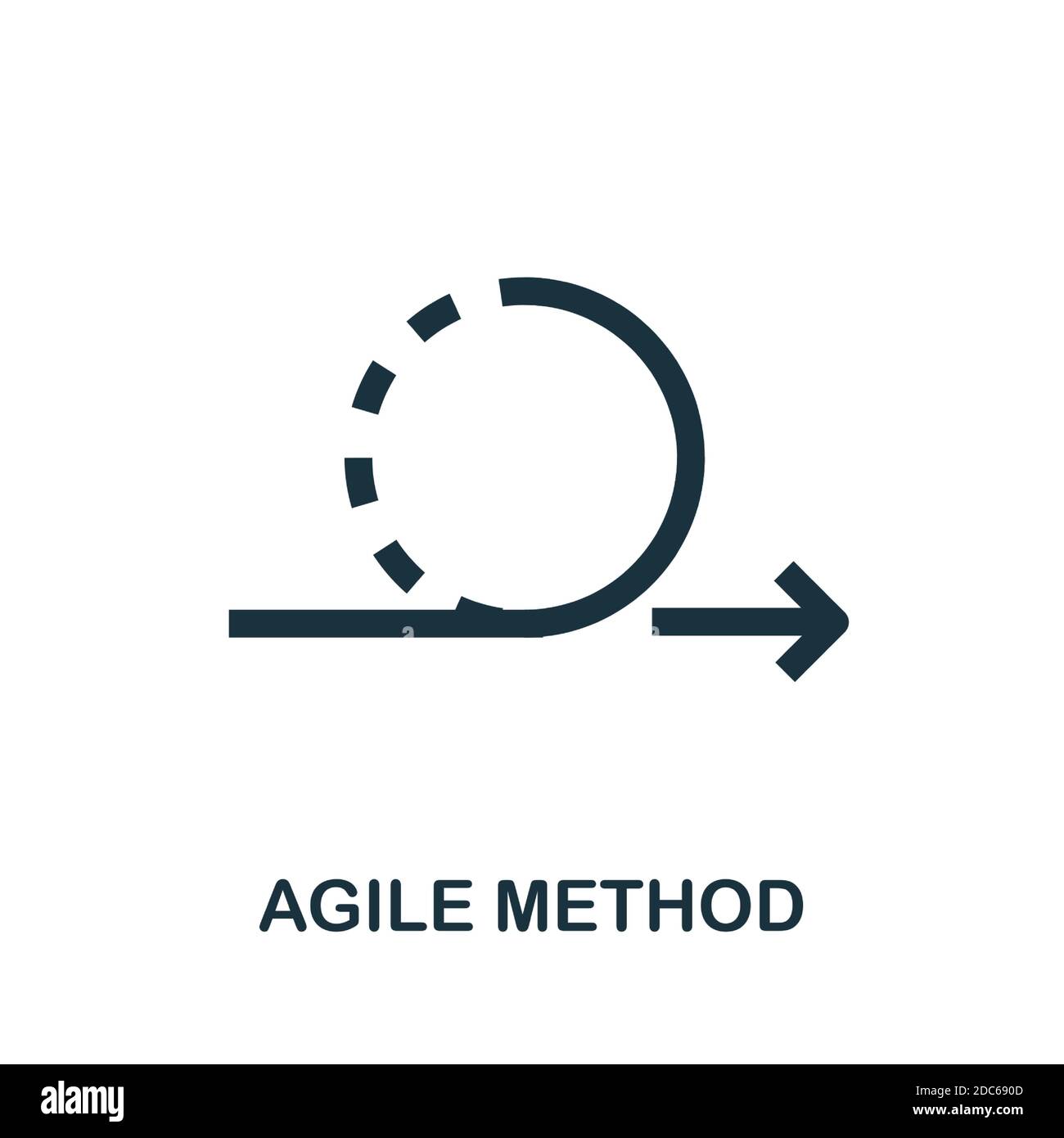 Icône de méthode agile. Élément créatif simple. Icône de méthode Agile remplie pour les modèles, les infographies et bien plus encore Illustration de Vecteur