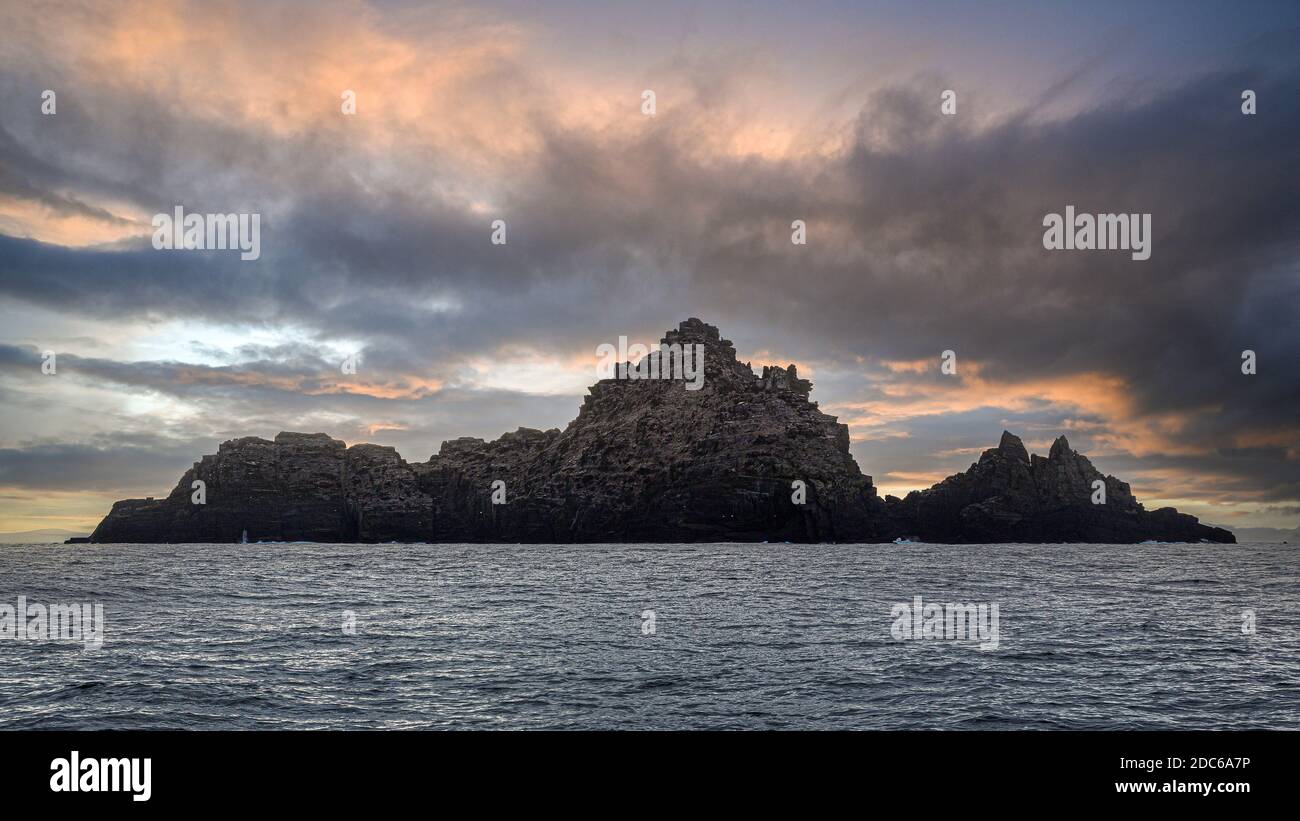 Skellig Beag, Little Skellig l'un des Skellig Rocks, au large de la côte du comté de Kerry, en Irlande Banque D'Images