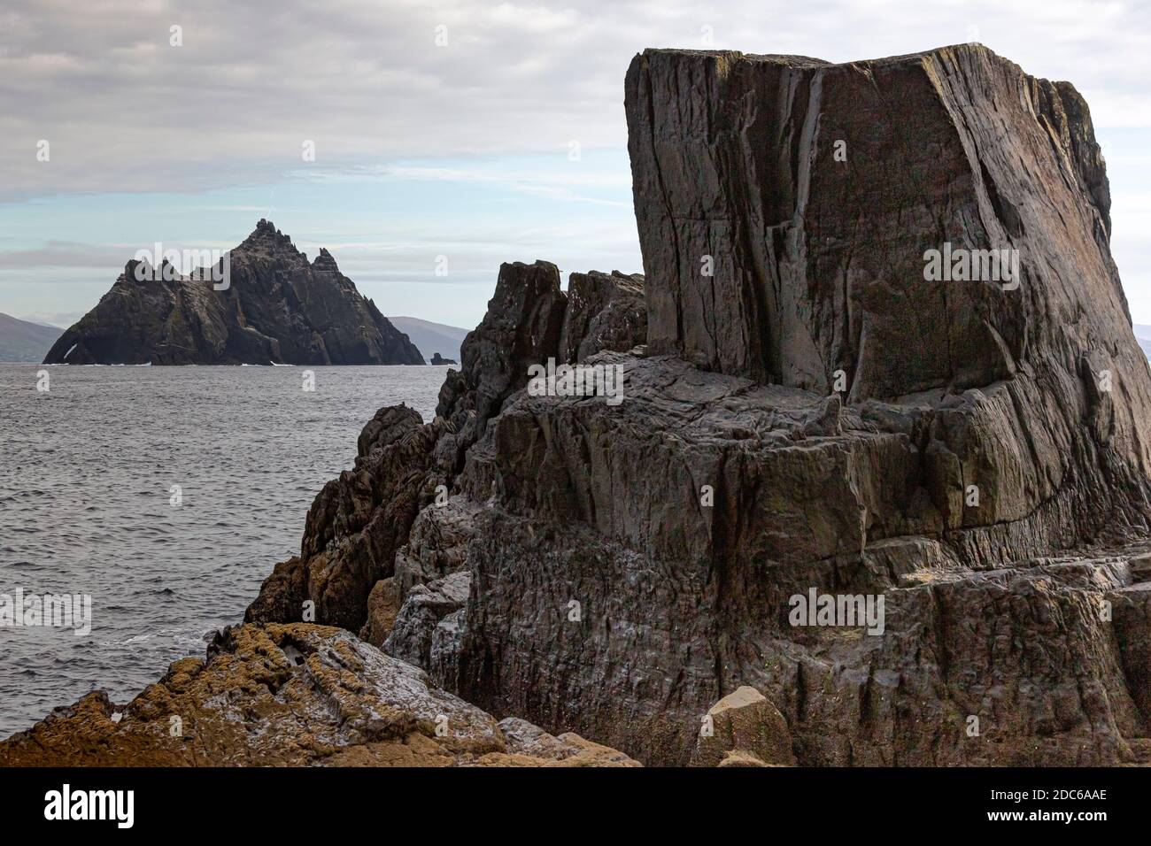 Skellig Beag, Little Skellig l'un des Skellig Rocks, au large de la côte du comté de Kerry, en Irlande Banque D'Images