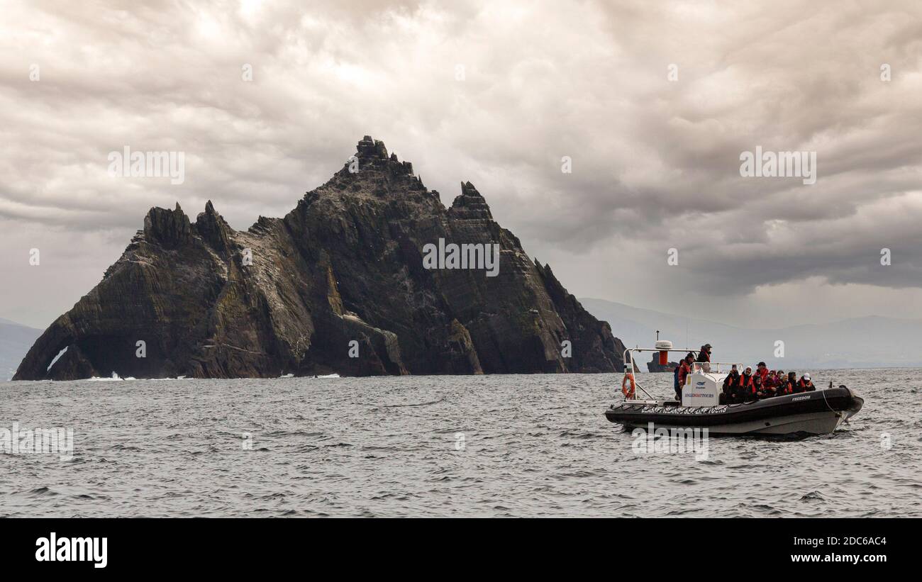 Skellig Beag, Little Skellig l'un des Skellig Rocks, au large de la côte du comté de Kerry, en Irlande Banque D'Images