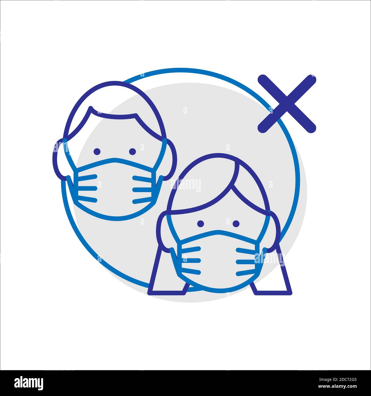 Icône linéaire vecteur simple associée aux instructions d'innocuité pendant une pandémie de coronavirus. Illustration de Vecteur