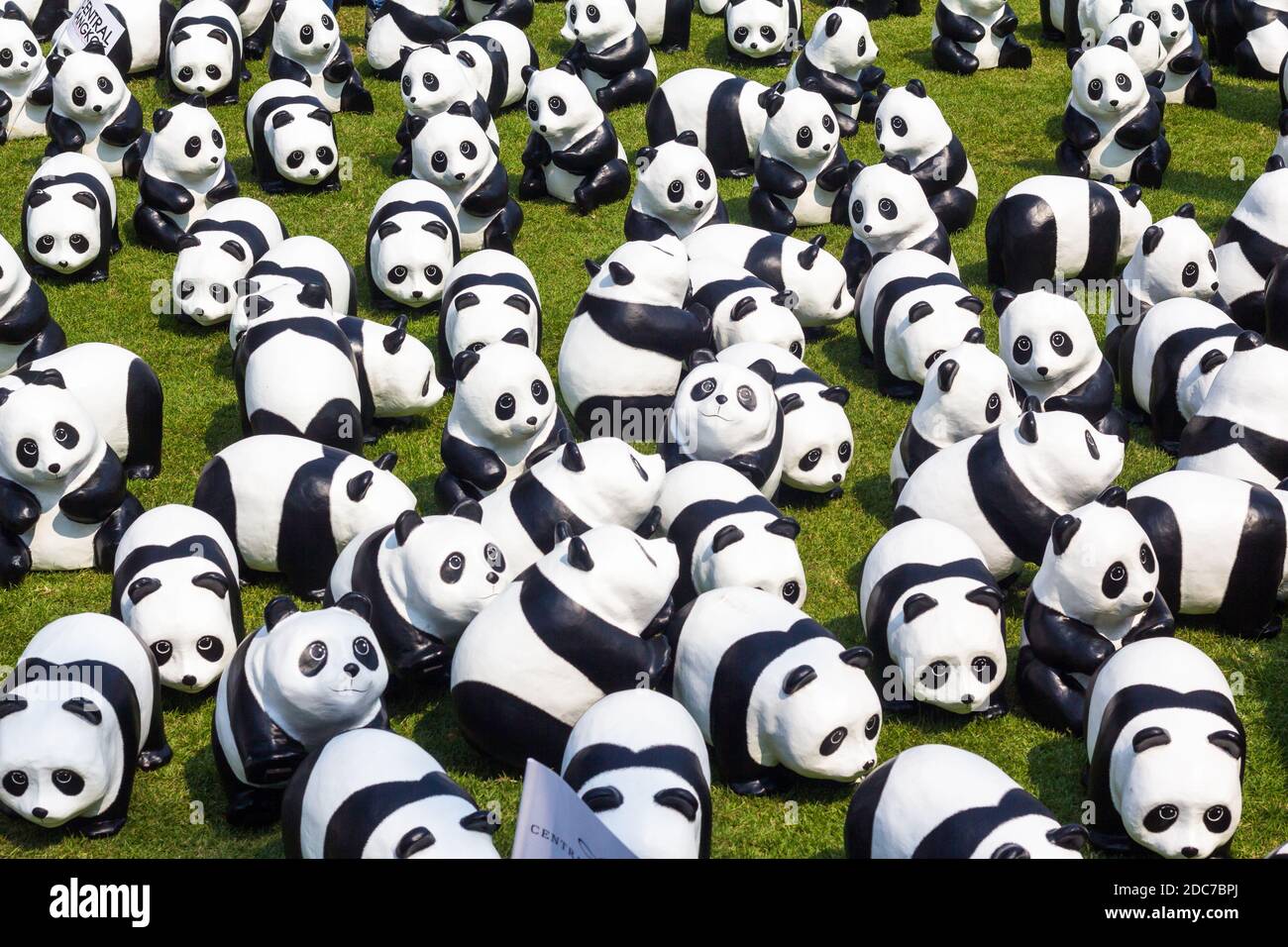 L'installation artistique de Pandas des années 1600 par Paulo Grangeon à Bangkok, en Thaïlande Banque D'Images