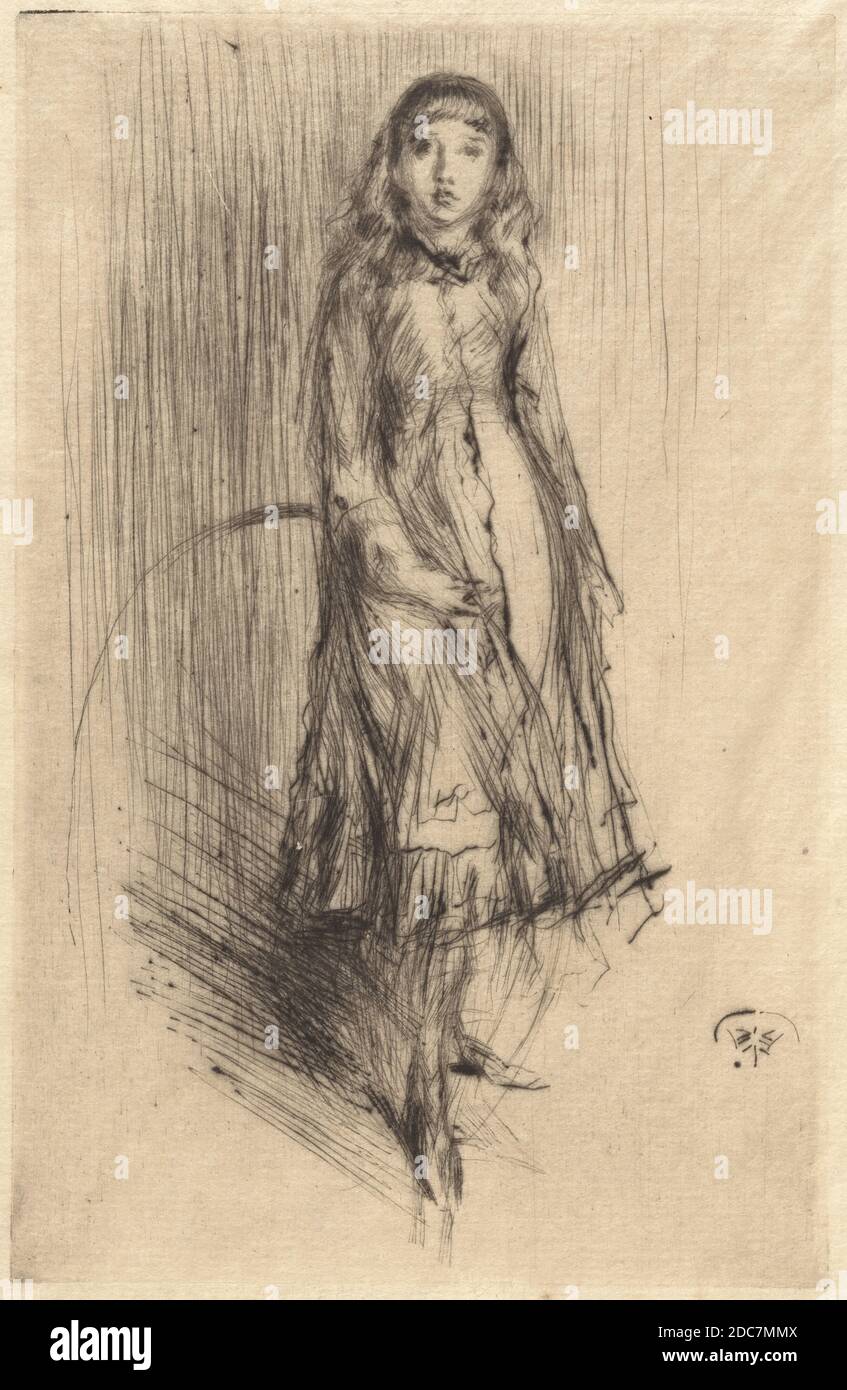 James McNeill Whistler, (artiste), cuisine américaine, 1834 - 1903, Florence Leyland, ch. 1873, gravure, plaque: 21.59 x 13.34 cm (8 1/2 x 5 1/4 in.), feuille: 30.48 x 20.64 cm (12 x 8 1/8 in Banque D'Images