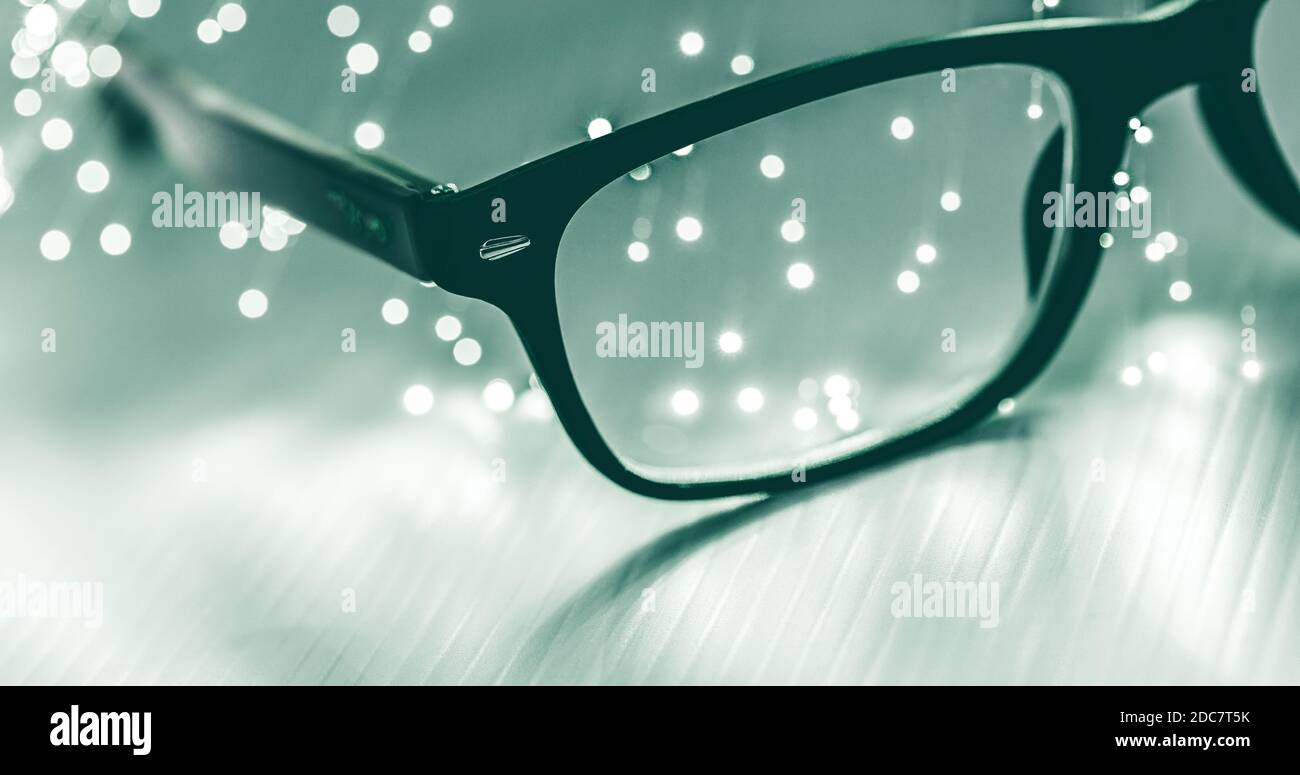 lunettes en fibre optique - gros plan Banque D'Images