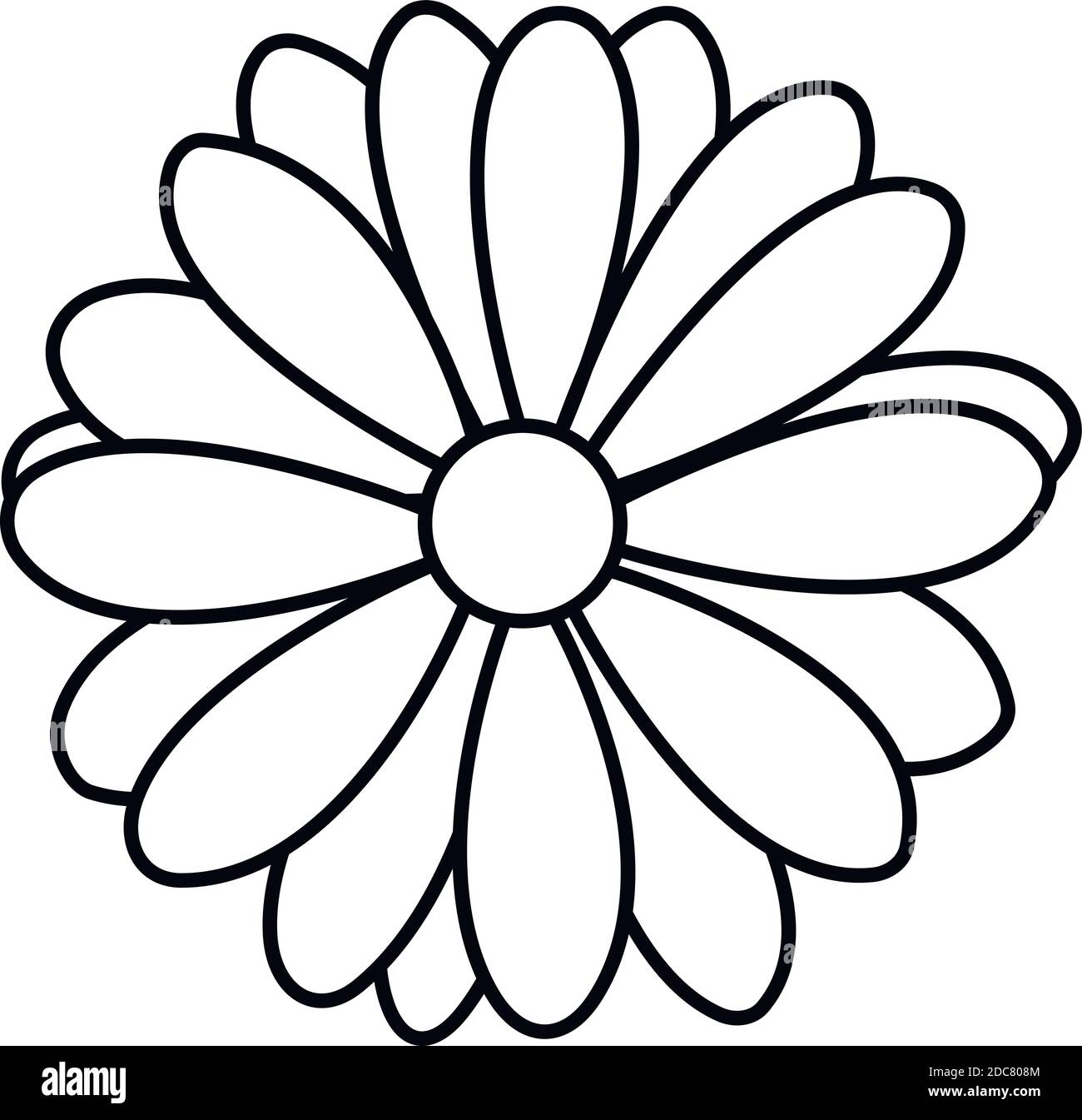 Ligne magnifique fleur dégradé vecteur conception isolée sur fond blanc. Illustration de Vecteur
