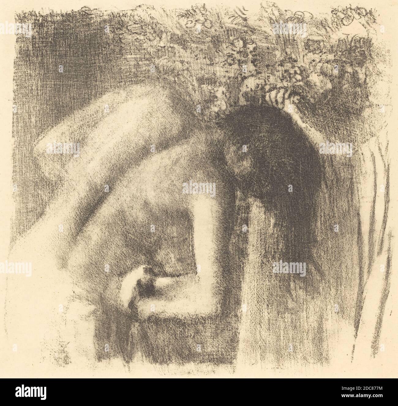 Edgar Degas, (artiste), français, 1834 - 1917, après le bain (la sortie du bain (Grand planche), c. 1891, lithographie, feuille: 38.5 x 38.5 cm (15 3/16 x 15 3/16 po Banque D'Images