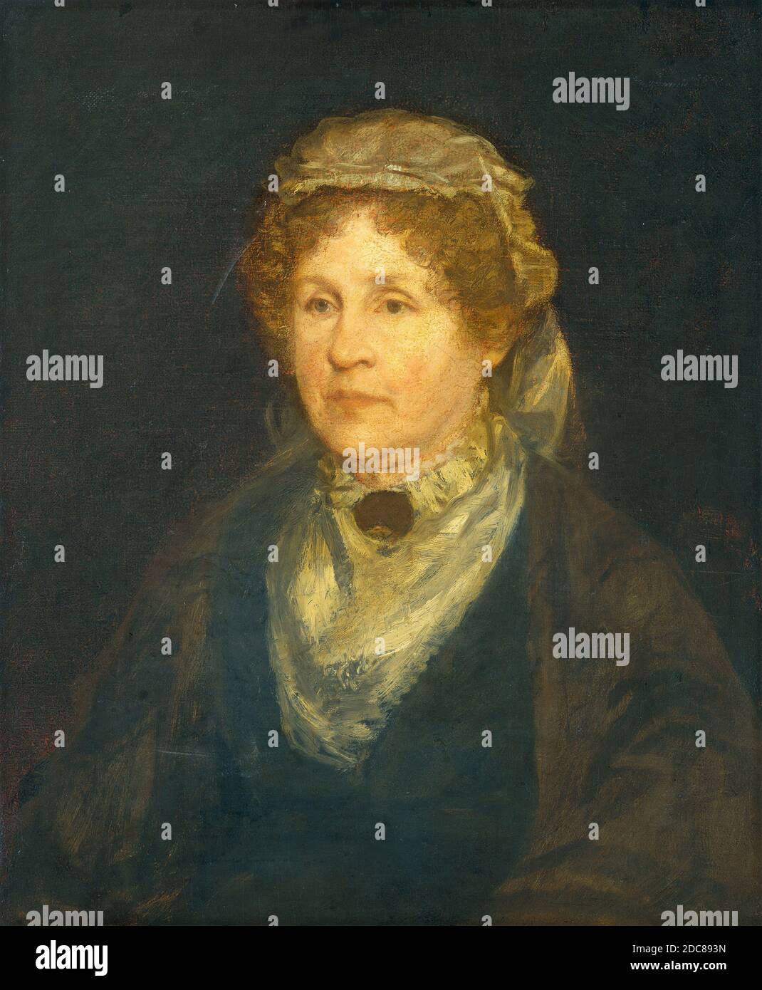 George Fuller, (artiste), cuisine américaine, 1822 - 1884, Agnes Gordon Cochran Higginson (Mme Stephen Higginson), 1876, huile sur toile, total: 68.3 x 56 cm (26 7/8 x 22 1/16 po.), encadré: 81.3 x 71.1 x 6.7 cm (32 x 28 x 2 5/8 po Banque D'Images