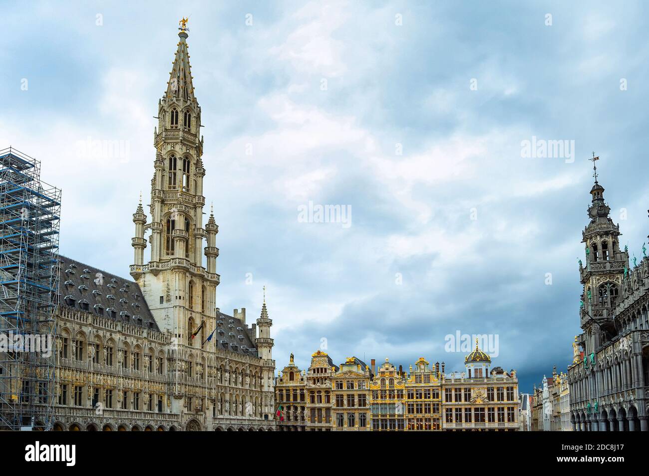 Grand bâtiment de la place centrale de la ville. Bruxelles, Belgique Banque D'Images