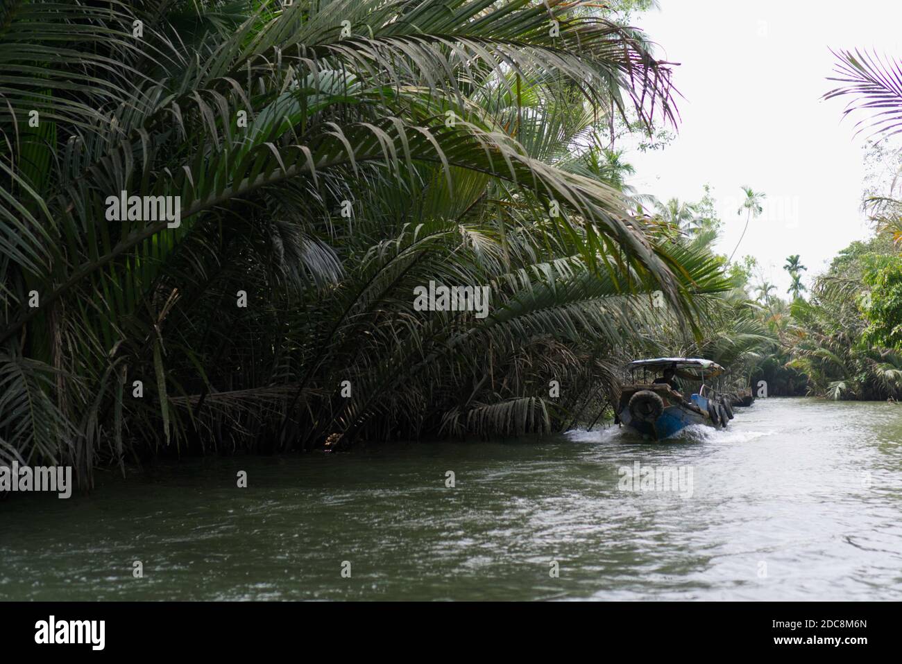 Bateau sur la rivière au vietnam Banque D'Images