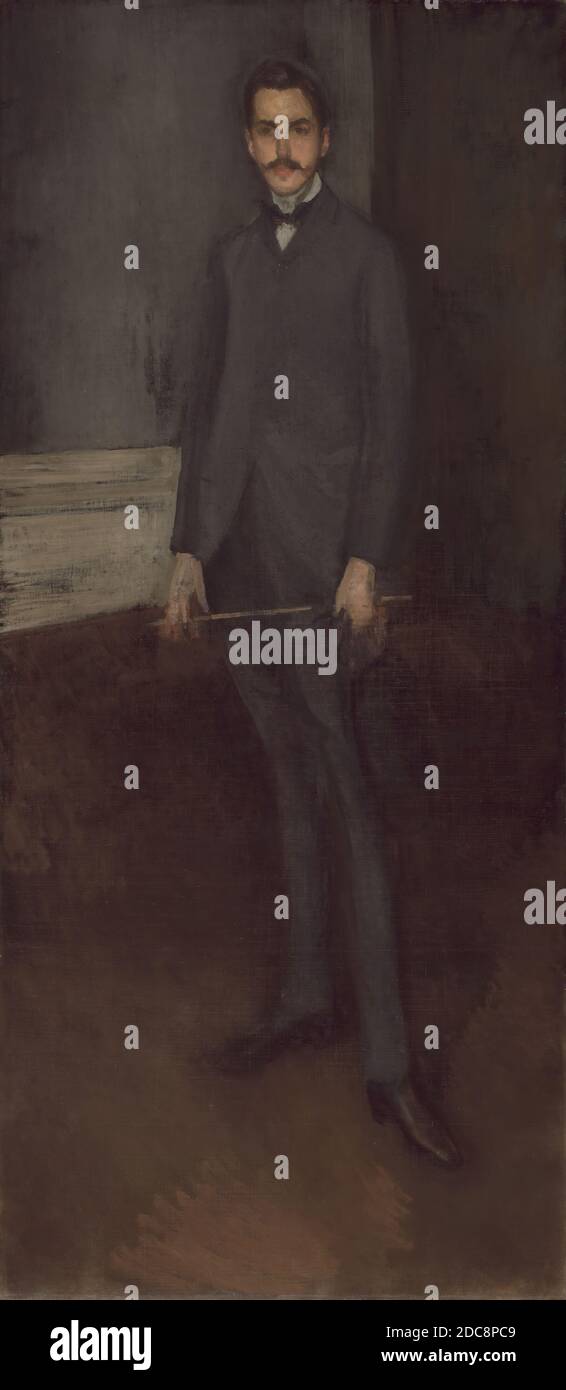 James McNeill Whistler, (artiste), cuisine américaine, 1834 - 1903, George W. Vanderbilt, 1897/1903, huile sur toile, total : 208.6 x 91.1 cm (82 1/8 x 35 7/8 po.), encadré : 229.2 x 113 x 7 cm (90 1/4 x 44 1/2 x 2 3/4 po Banque D'Images