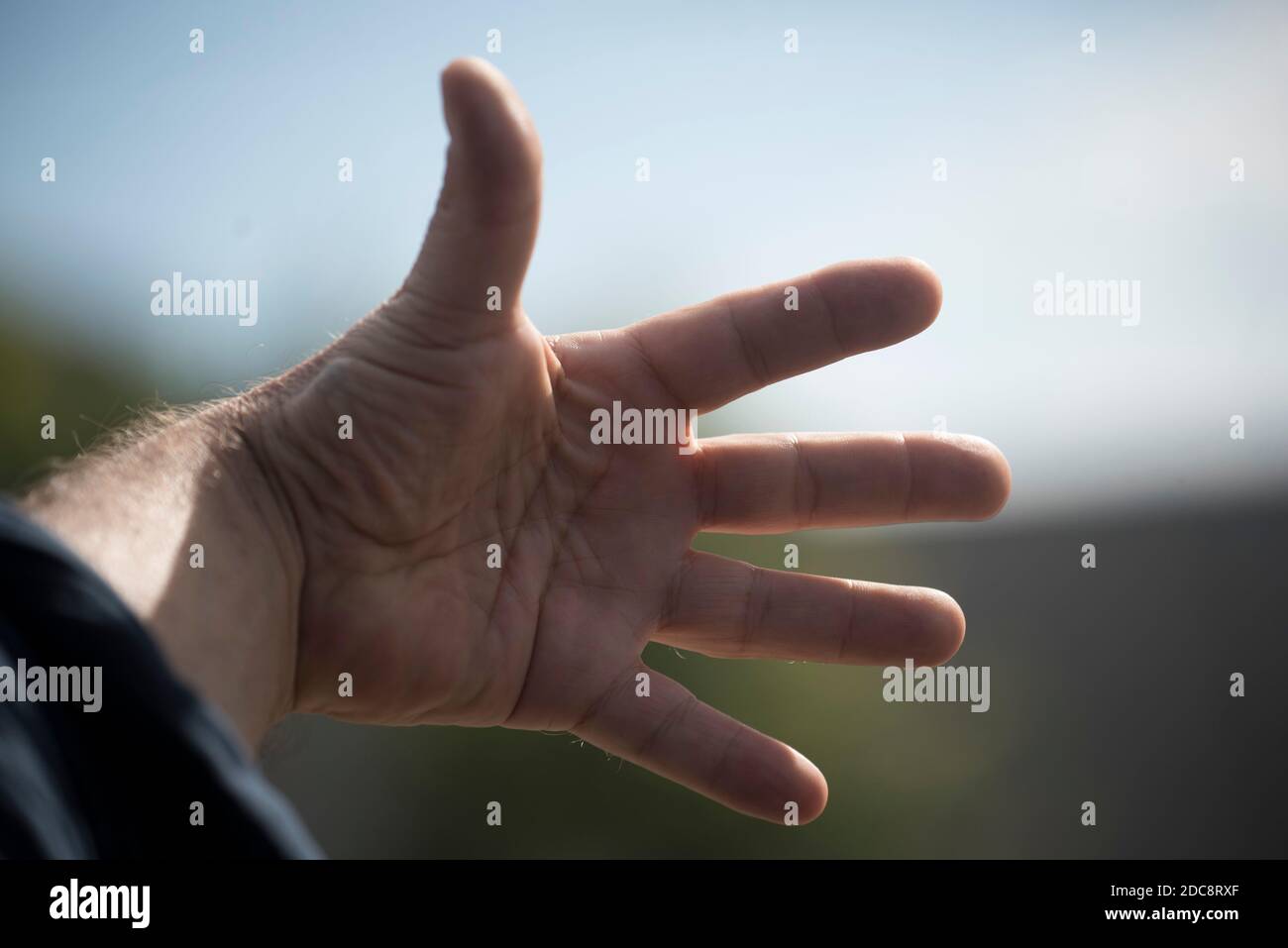 gestes de la main dans le langage corporel, partie de la communication non verbale Banque D'Images