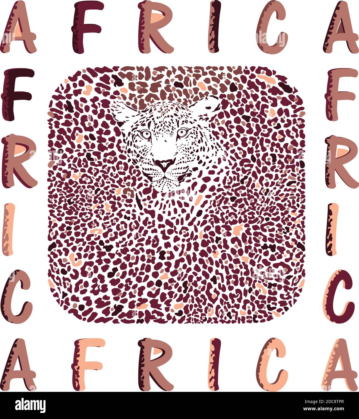 L'Afrique et la texture abstraite du léopard Illustration de Vecteur