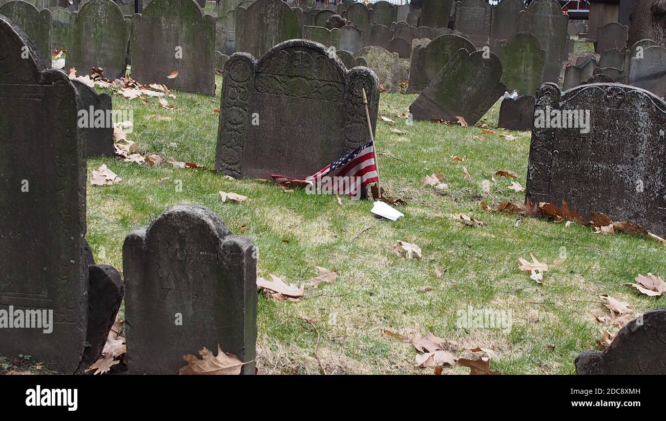 rangées de marqueurs de cimetière historique Banque D'Images