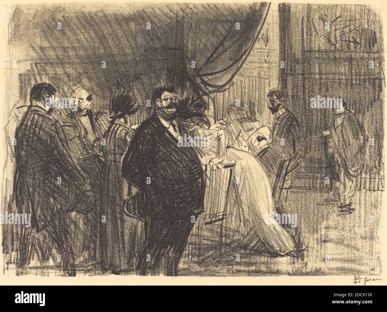 Jean-Louis Forain, (artiste), français, 1852 - 1931, salle de jeu, 1914, lithographie Banque D'Images