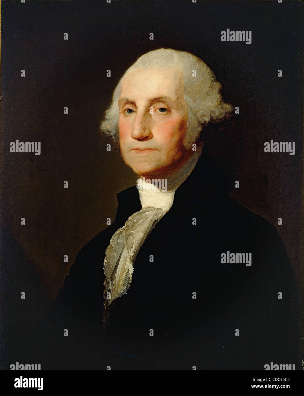 Gilbert Stuart, (peintre), cuisine américaine, 1755 - 1828, George Washington, ch. 1803/1805, huile sur toile, hors tout: 73.6 x 61.4 cm (29 x 24 3/16 in.), encadré: 92.7 x 80 x 7.6 cm (36 1/2 x 31 1/2 x 3 in Banque D'Images