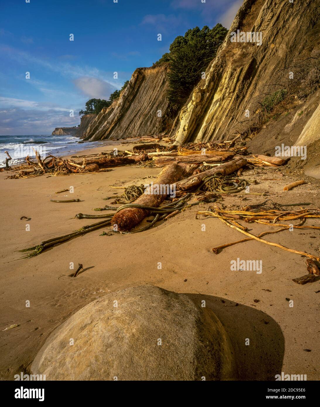 Bowling ball Beach, Schooner Gulch State Beach, Mendocino County, Californie Banque D'Images