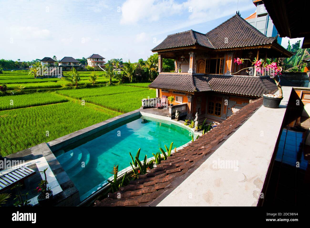 Hébergement de luxe avec piscine privée et rizières à Ubud, Bali,  Indonésie, Asie Photo Stock - Alamy