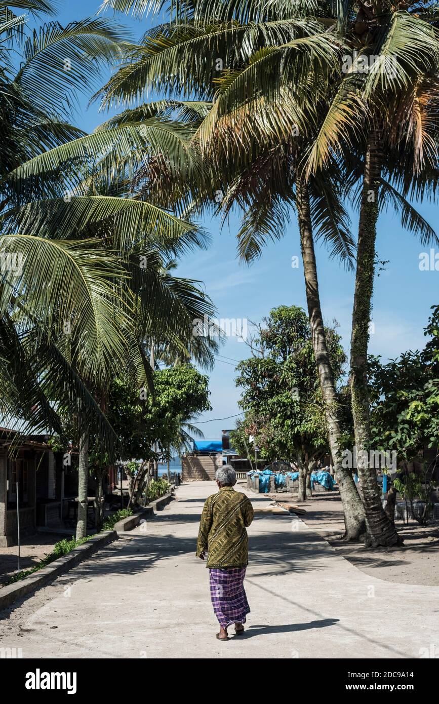 Sungai Pinang, village indonésien traditionnel près de Padang à Sumatra Ouest, Indonésie, Asie Banque D'Images
