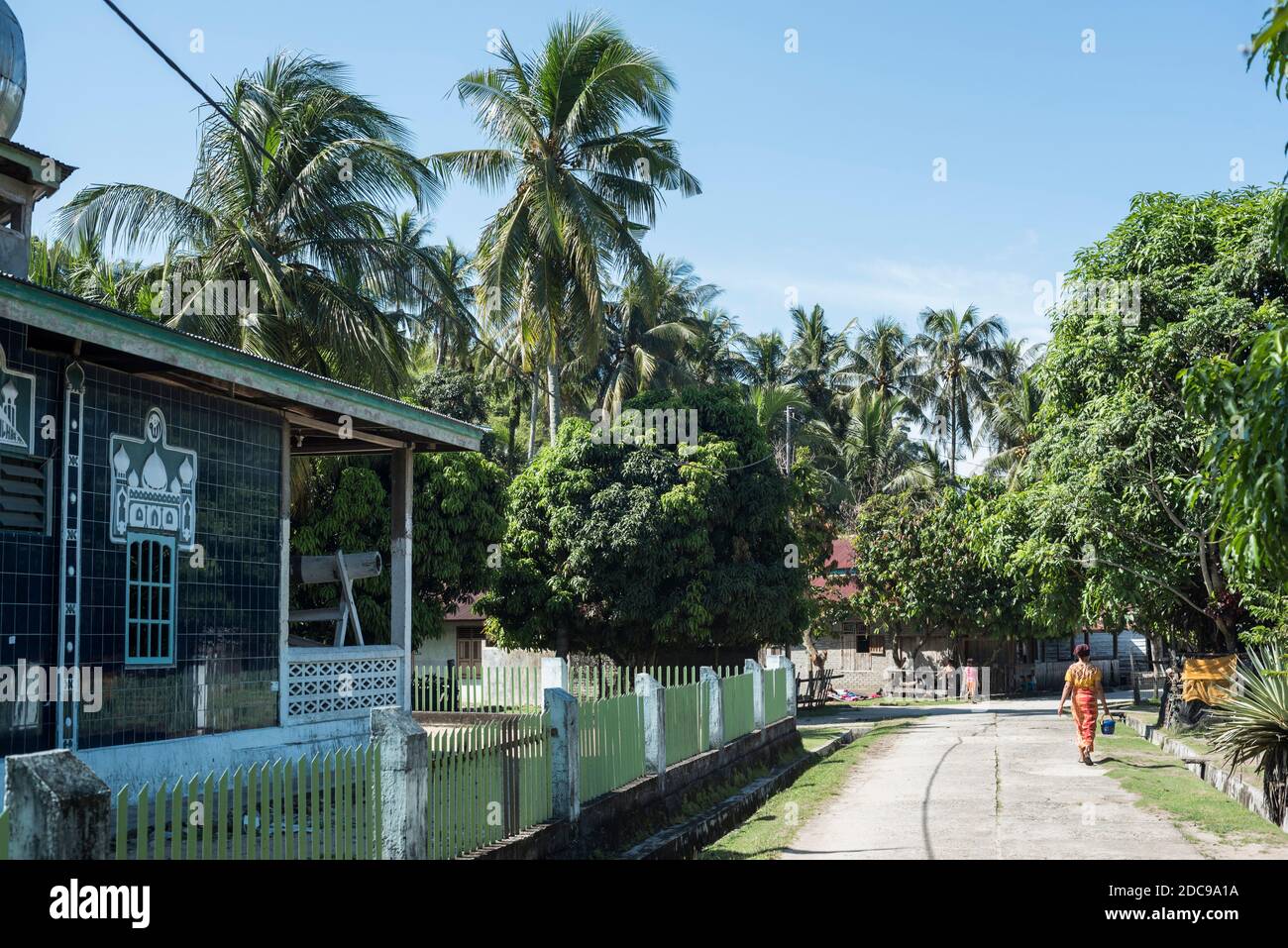 Sungai Pinang, village indonésien traditionnel près de Padang à Sumatra Ouest, Indonésie, Asie Banque D'Images