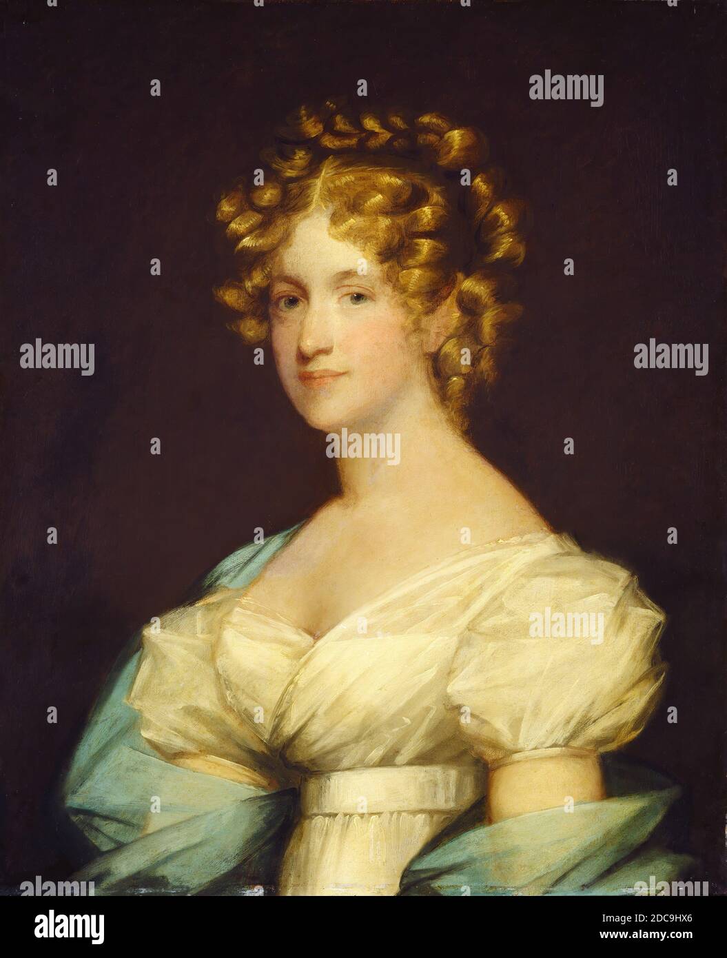 Gilbert Stuart, (peintre), américain, 1755 - 1828, Inconnu 19e siècle, (peintre), Charlotte Morton Dexter (Mme Andrew Dexter), 1808/c. 1825, huile sur bois, hors tout: 74.2 x 60.2 cm (29 3/16 x 23 11/16 in.), encadré: 92.4 x 80 x 5.4 cm (36 3/8 x 31 1/2 x 2 1/8 in Banque D'Images