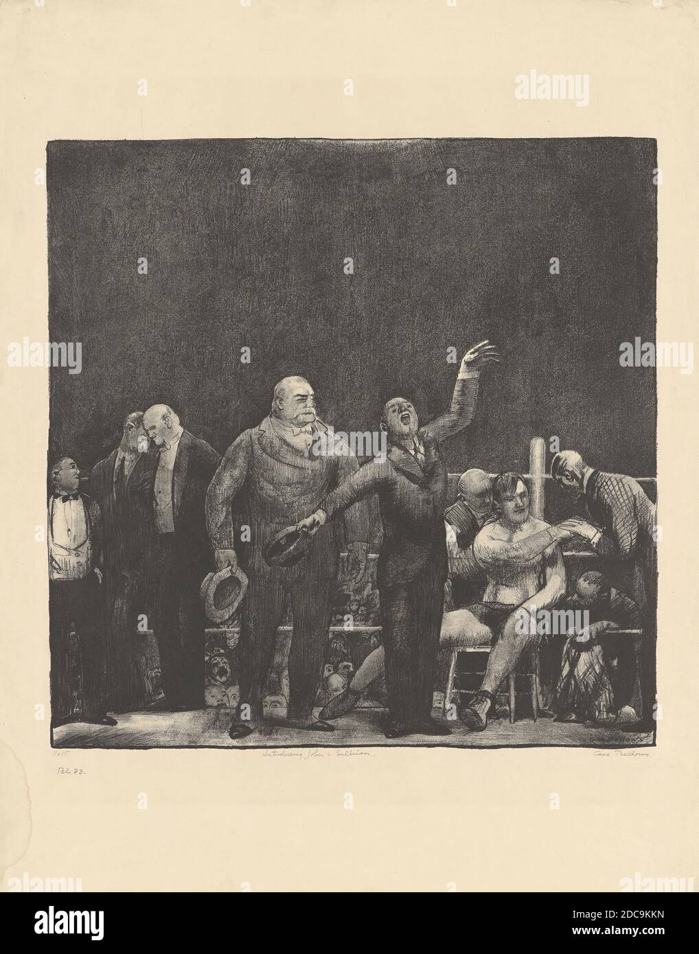 George Bellows, (artiste), cuisine américaine, 1882 - 1925, Présentation de John L. Sullivan, 1916, lithographie en noir, image : 52.39 × 52.07 cm (20 5/8 × 20 1/2 po Banque D'Images