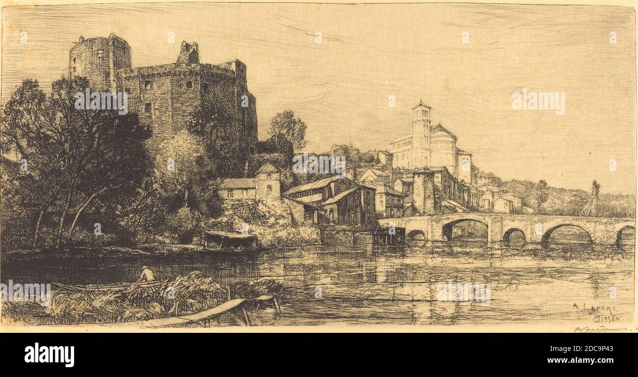 Auguste Lepère, (artiste), Français, 1849 - 1918, Clisson (Basse-Loire), 1909, gravure Banque D'Images