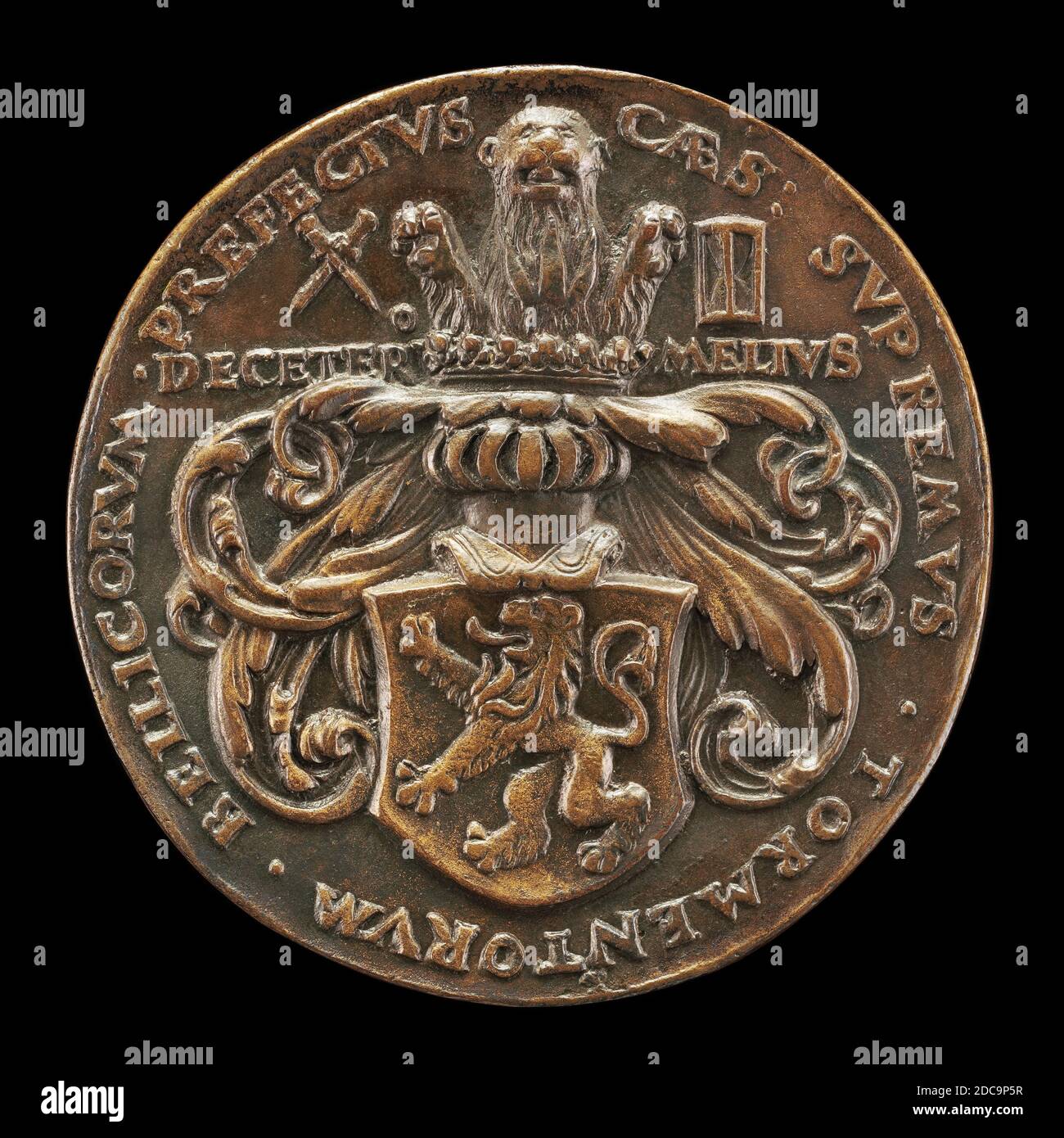 Autrichien du XVIe siècle, (artiste), armoiries, 1522/1523, bronze, diamètre total (diamètre): 6.12 cm (2 7/16 in.), poids brut: 105.47 gr (0.233 lb.), axe: 12:00 Banque D'Images