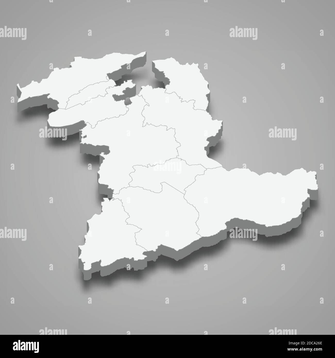 Carte isométrique 3d de Berne est un canton de Suisse, illustration vectorielle Illustration de Vecteur