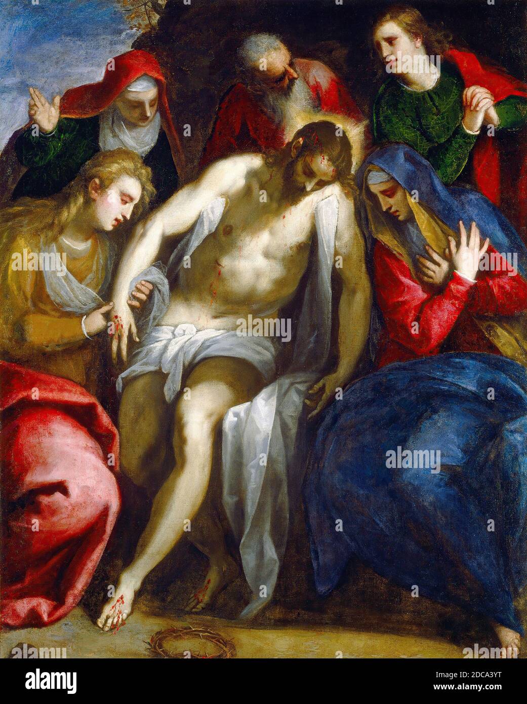 Jacopo Palma il Giovane, (peintre), vénitienne, 1544 ou 1548 - 1628, Lamentation, c. 1620, huile sur toile, hors tout : 134.6 x 109.2 cm (53 x 43 po.), encadré : 158 x 132.9 x 8.1 cm (62 3/16 x 52 5/16 x 3 3/16 po), donné en mémoire de William E. Suida par Bertina Suida Manning et Robert L. Manning, en l'honneur du 50e anniversaire de la Galerie nationale d'art Banque D'Images