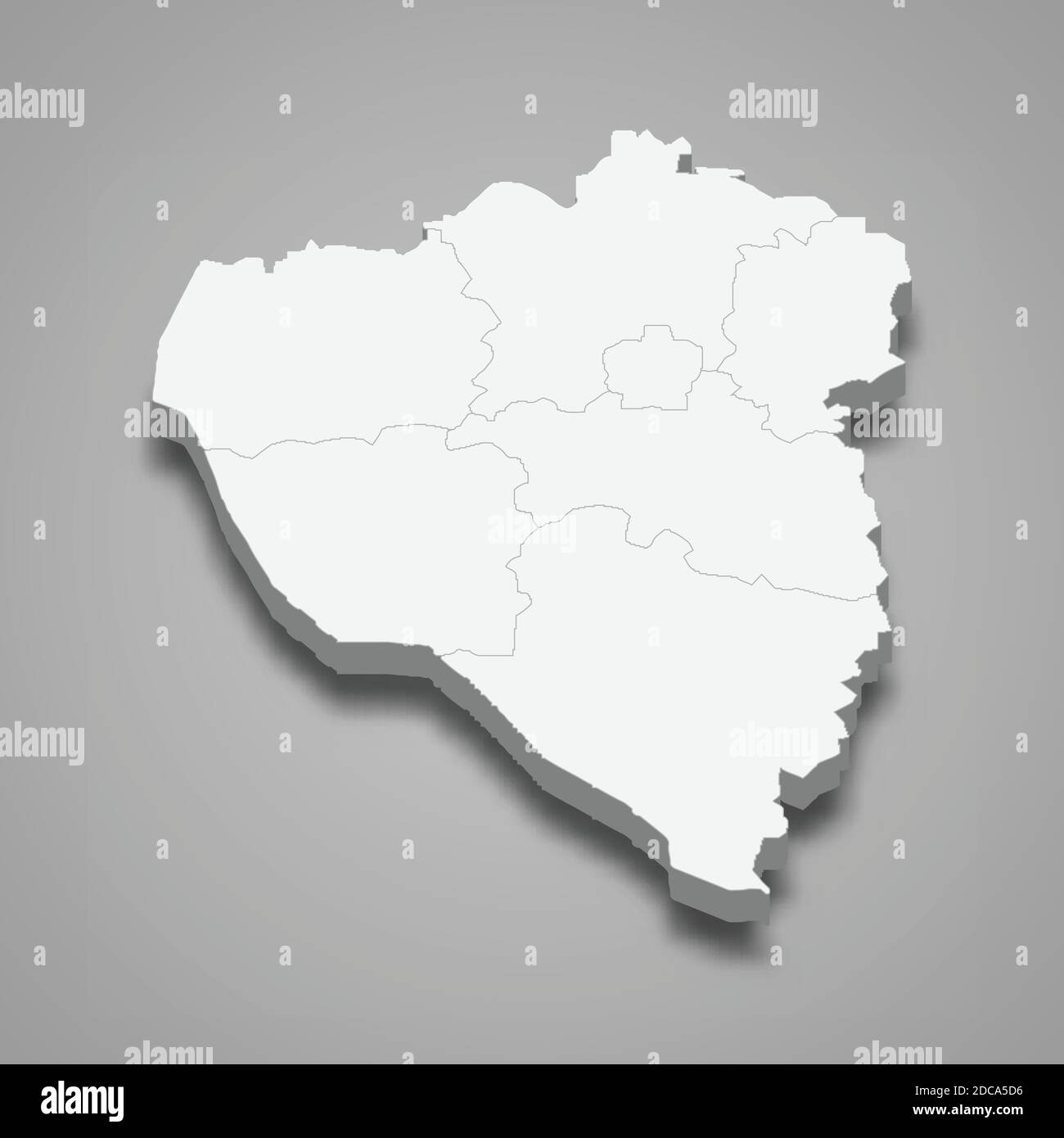 La carte isométrique 3d de Plzen est une région de la République tchèque, illustration vectorielle Illustration de Vecteur