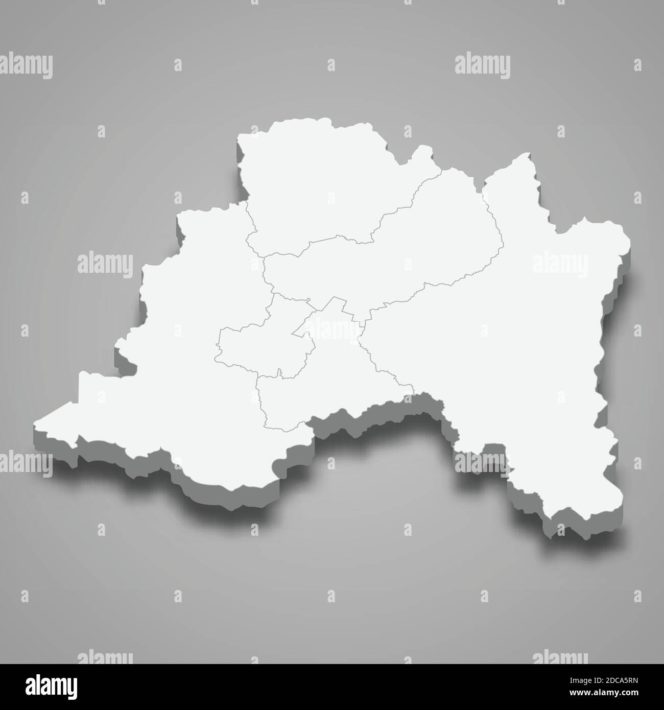 carte isométrique 3d de Santiago est une région du Chili, illustration vectorielle Illustration de Vecteur