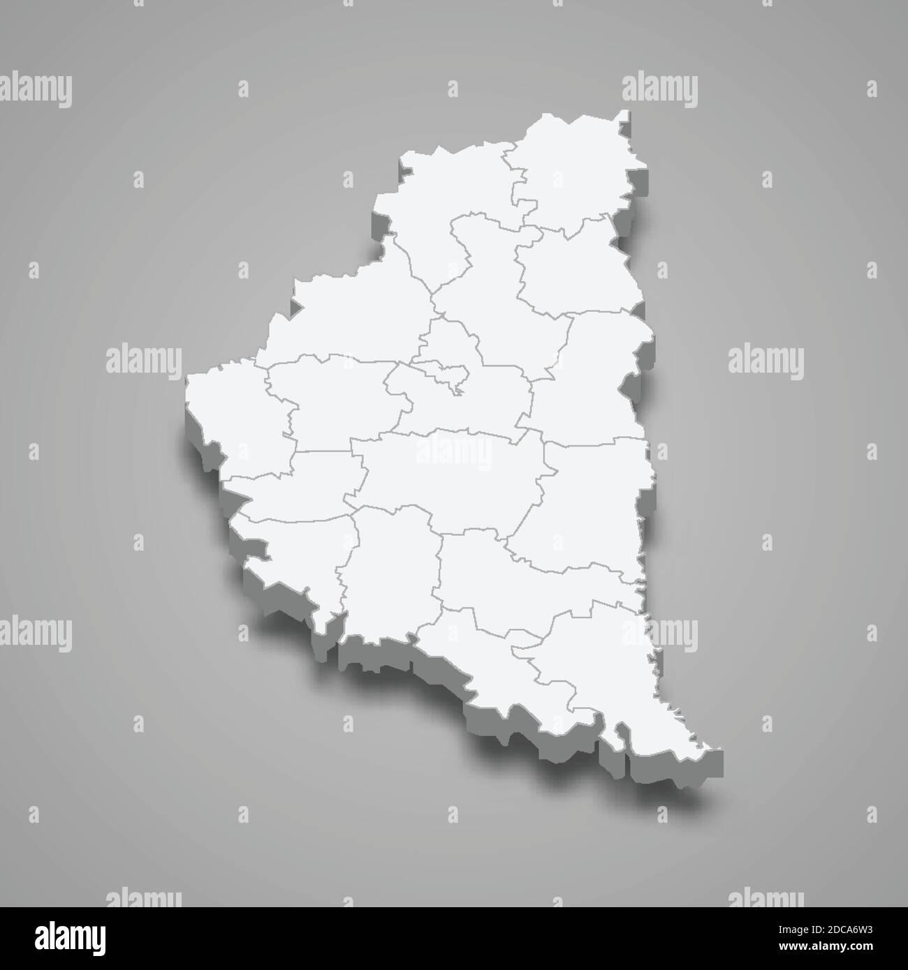 la carte isométrique 3d de Ternopil oblast est une région de l'Ukraine, illustration vectorielle Illustration de Vecteur