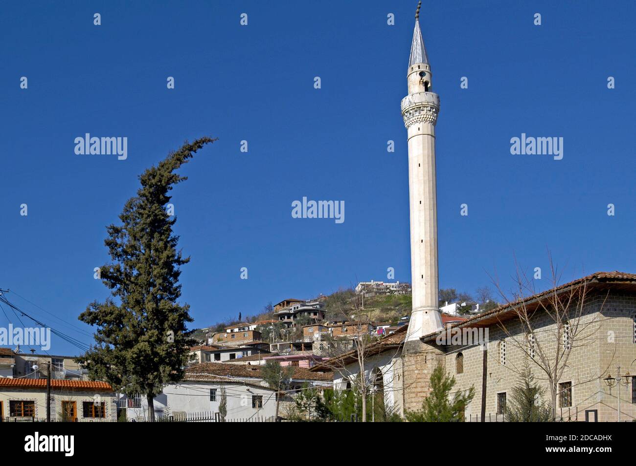 Vieille ville, Berat, sud de l'Albanie Banque D'Images