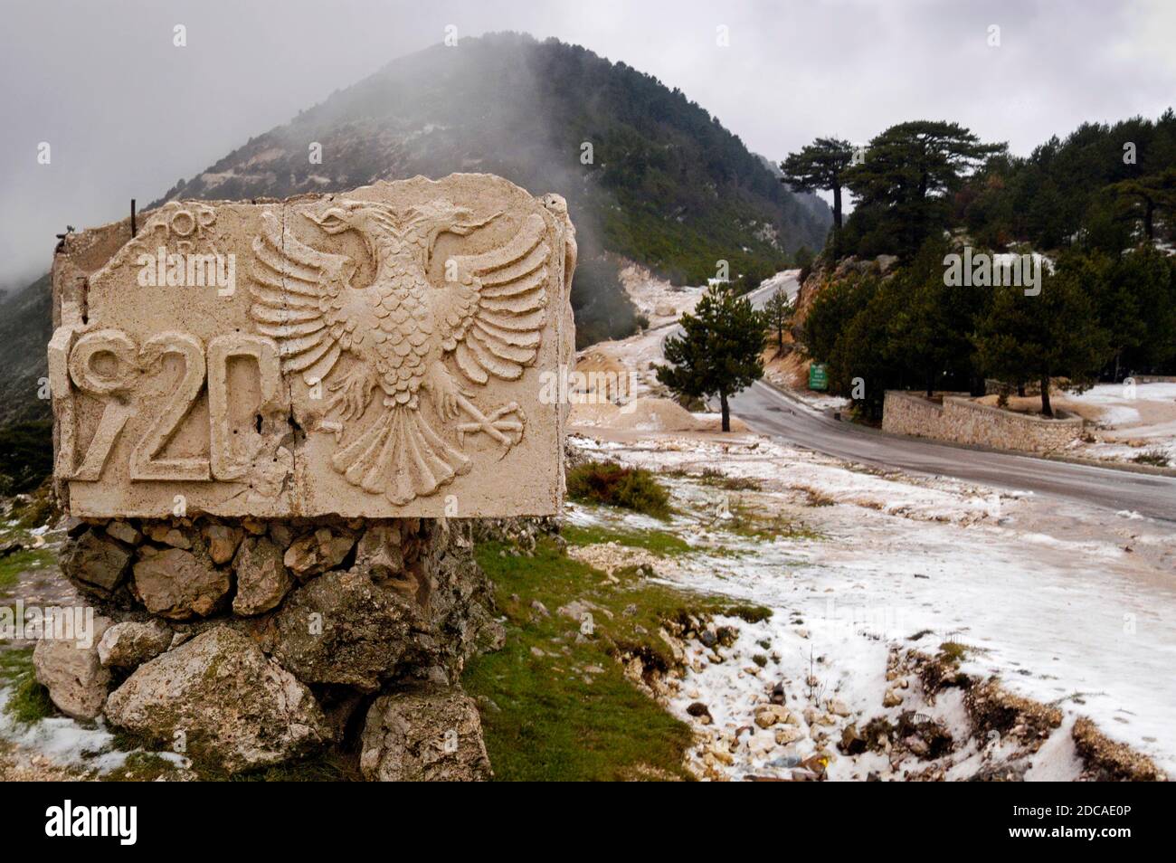 Propagande communiste, Albanie du sud Banque D'Images