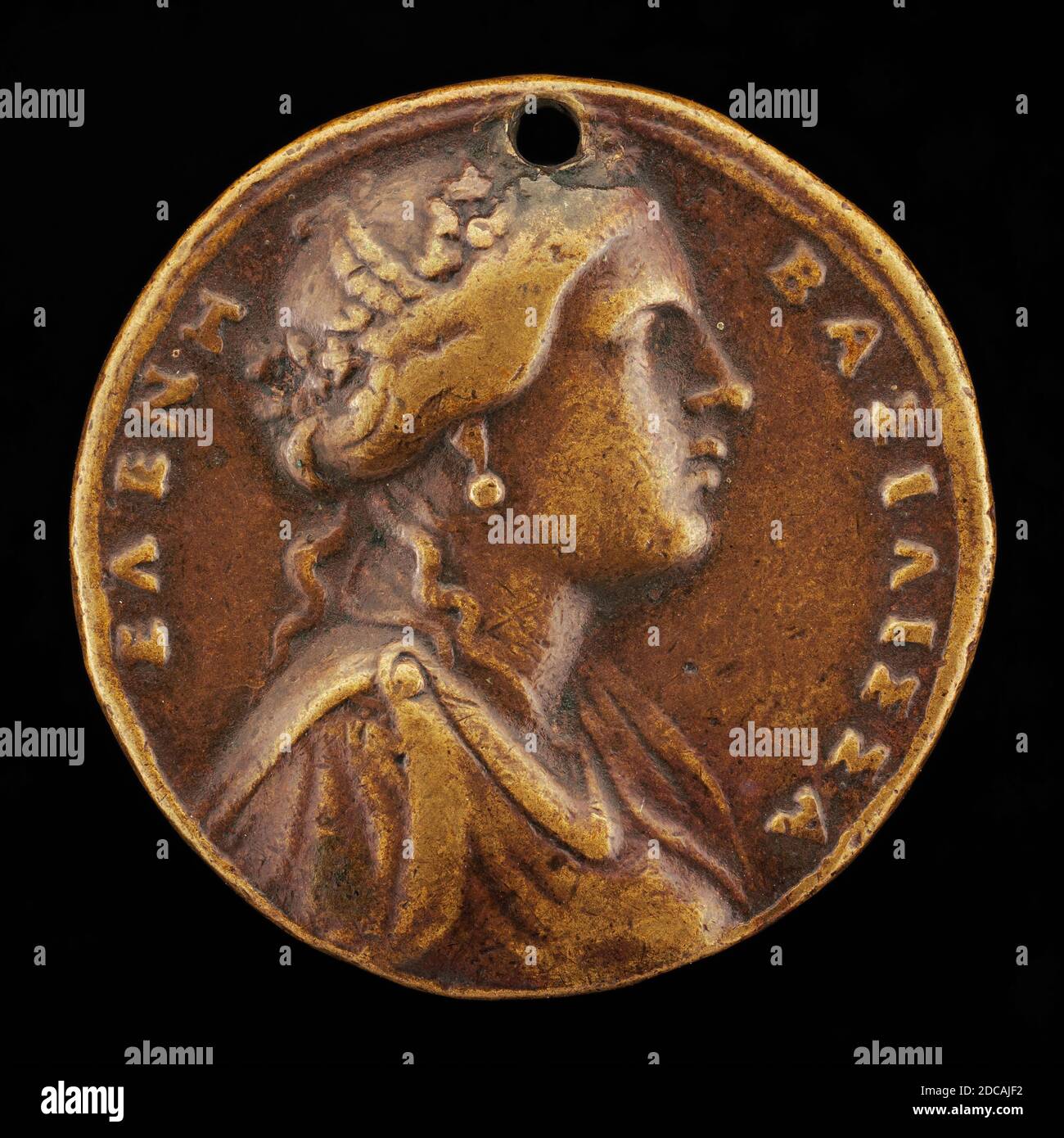 Valerio Belli, (artiste), italien, 1468 - 1546, Helen de Troy, bronze, diamètre total: 2.89 cm (1 1/8 po), poids brut: 13.78 gr (0.03 lb), axe: 1:00 Banque D'Images