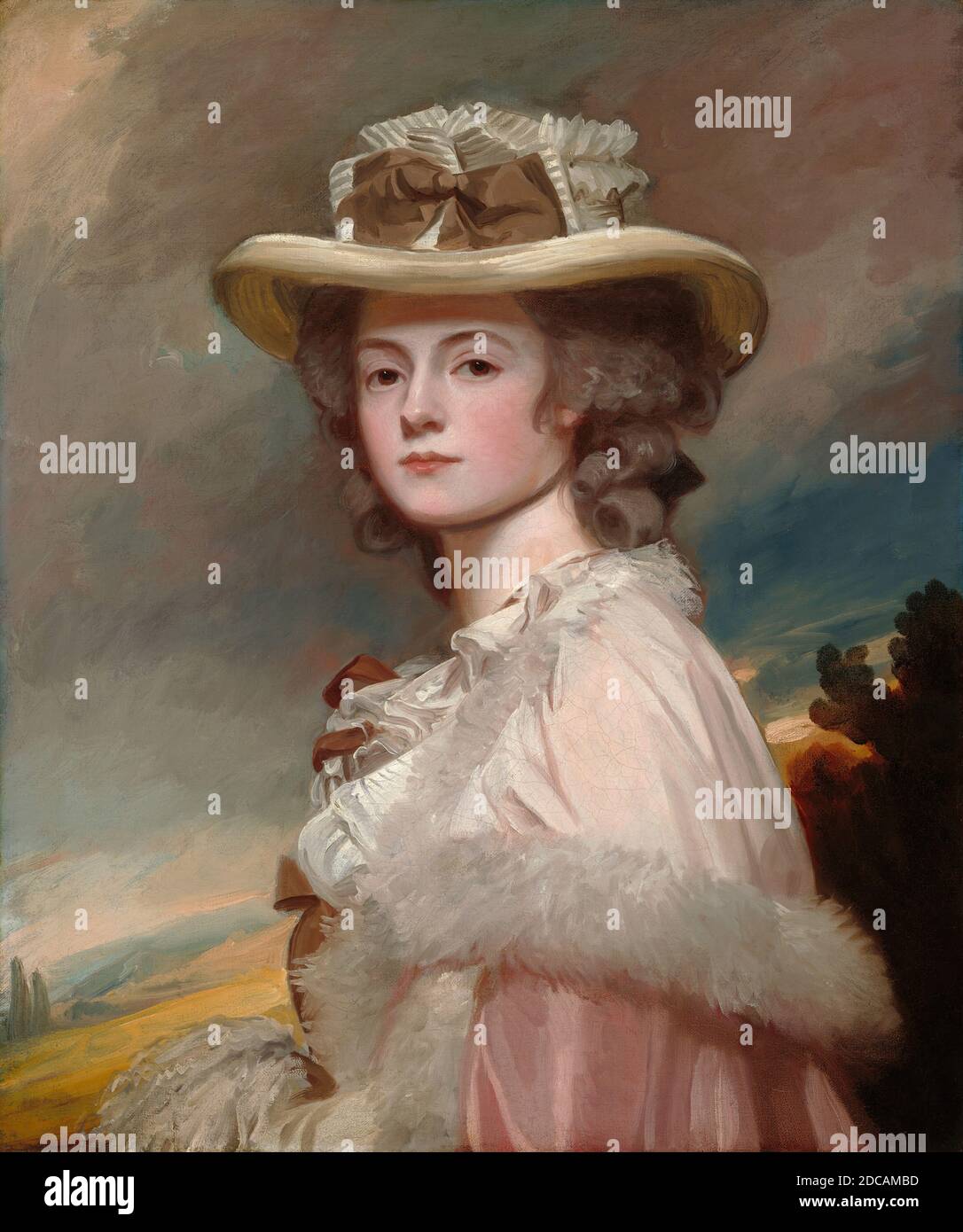 George Romney, (artiste), British, 1734 - 1802, Mme Davies Davenport, 1782-1784, huile sur toile, total: 76.5 x 64 cm (30 1/8 x 25 3/16 po.), encadré: 104.1 x 91.4 x 12.7 cm (41 x 36 x 5 po Banque D'Images