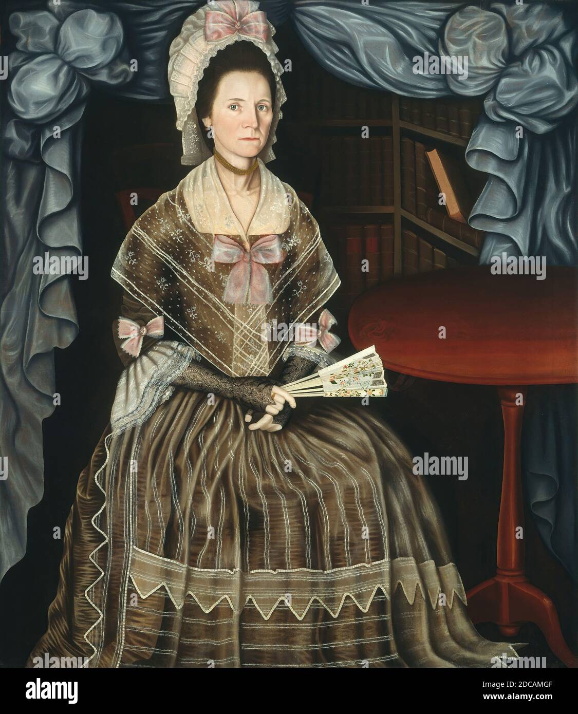 Winthrop Chandler, (artiste), cuisine américaine, 1747 - 1790, Mme Samuel Chandler, ch. 1780, huile sur toile, hors tout : 139.1 x 121.7 cm (54 3/4 x 47 15/16 in.), encadré : 155.6 x 137.8 x 5.3 cm (61 1/4 x 54 1/4 x 2 1/16 in Banque D'Images