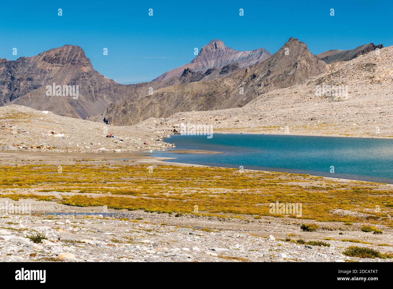 Le lac alpin Goletta dans la vallée de Rhèmes (vallée d'Aoste, Italie) Banque D'Images