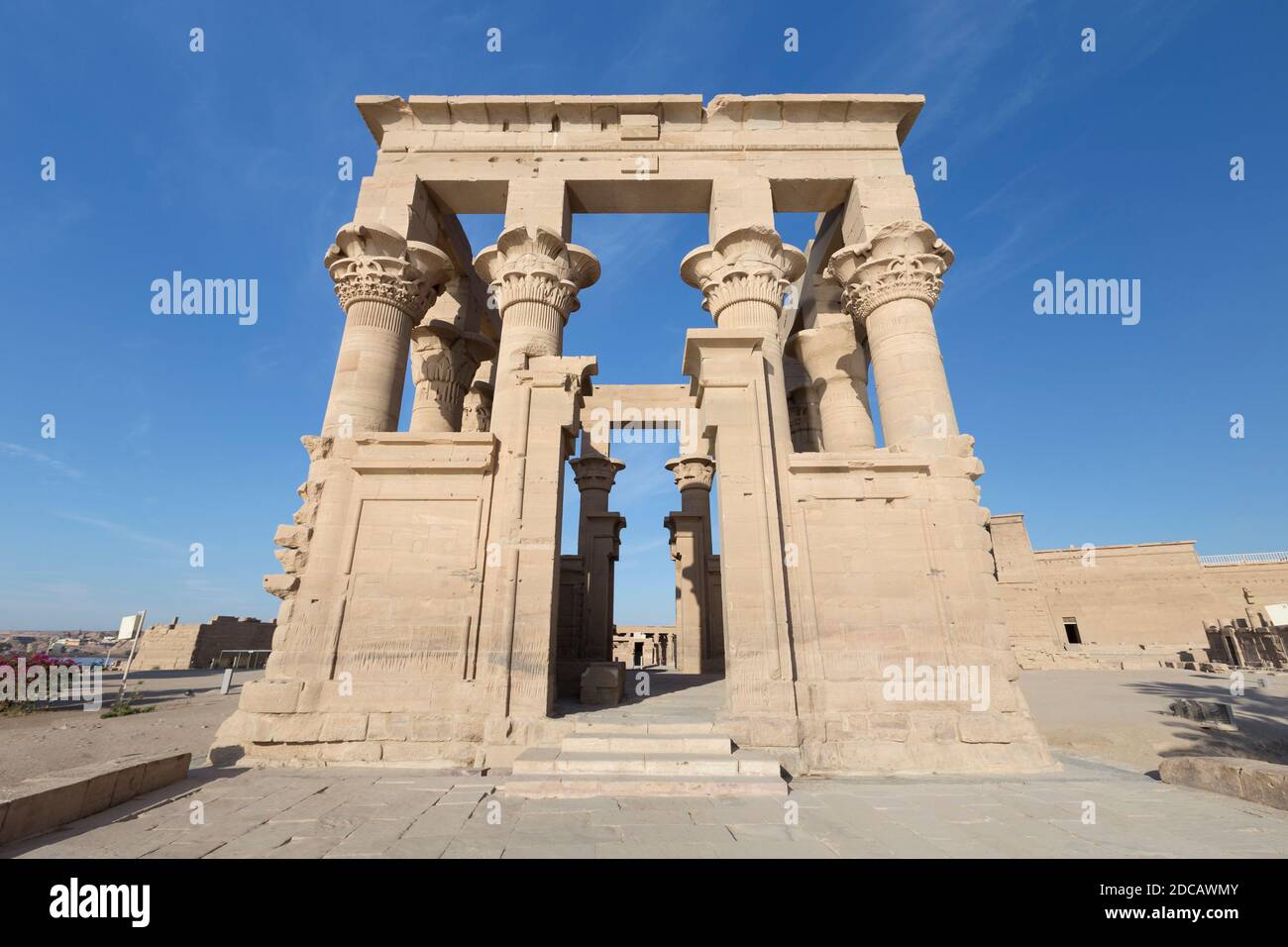 Kiosque de Trajan, temple de Philae, Aswan, Egypte Banque D'Images