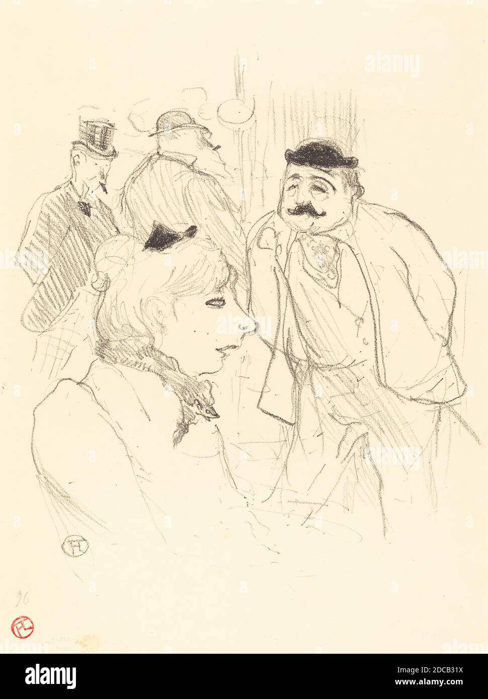 Henri de Toulouse-Lautrec, (artiste), français, 1864 - 1901, la Tige (Moulin-Rouge), 1894, lithographie en noir sur papier velin Banque D'Images
