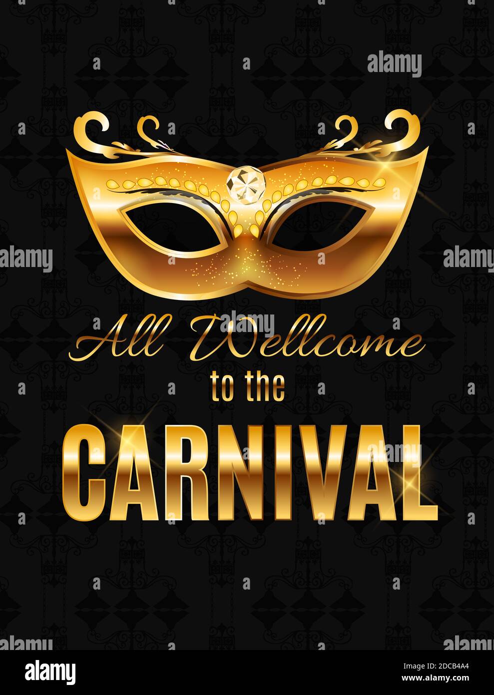 Carnaval masque de fête affiche de vacances arrière-plan