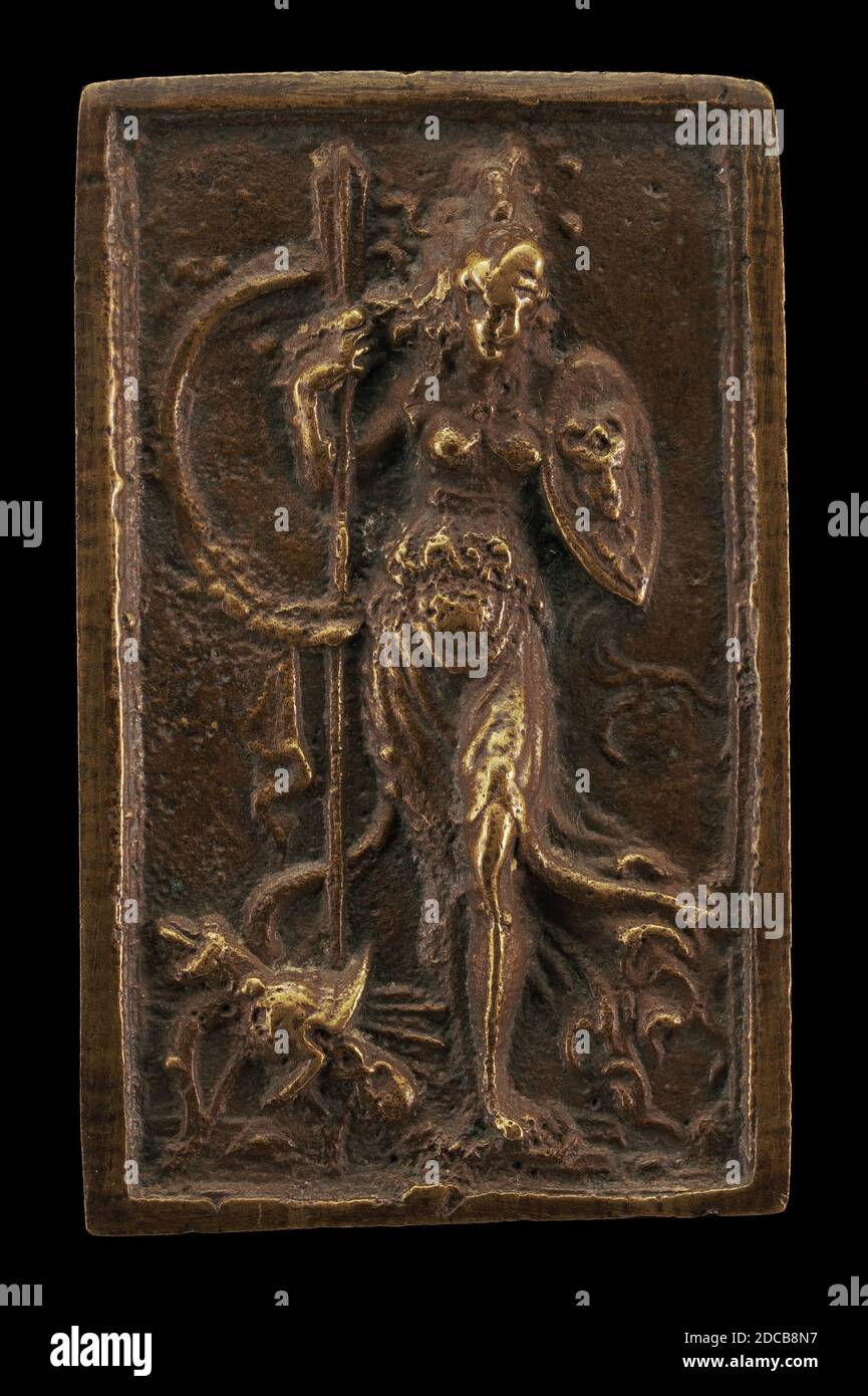 Artiste anonyme, (sculpteur), Peter Flötner, (artiste apparenté), Allemand, c. 1485 - 1546, Minerva, bronze/patine brun moyen, total: 4.6 x 2.8 cm (1 13/16 x 1 1/8 in.) poids brut: 20 gr Banque D'Images