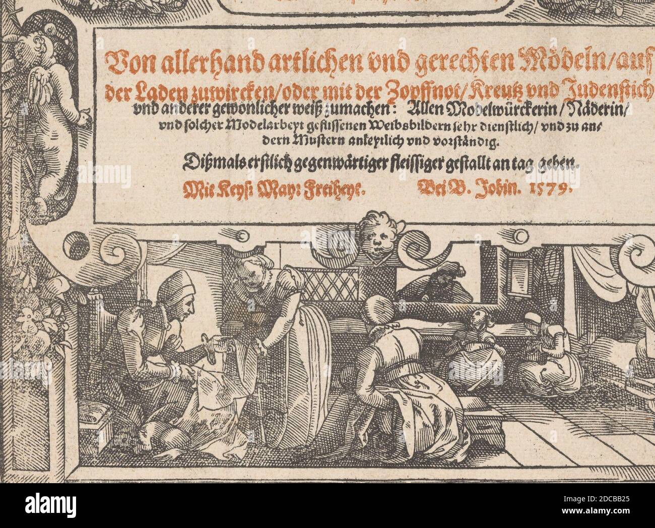 Titlepage of Neu k&#xfc;nstlich Modelbuch (page 1r), 1598 (?). Banque D'Images