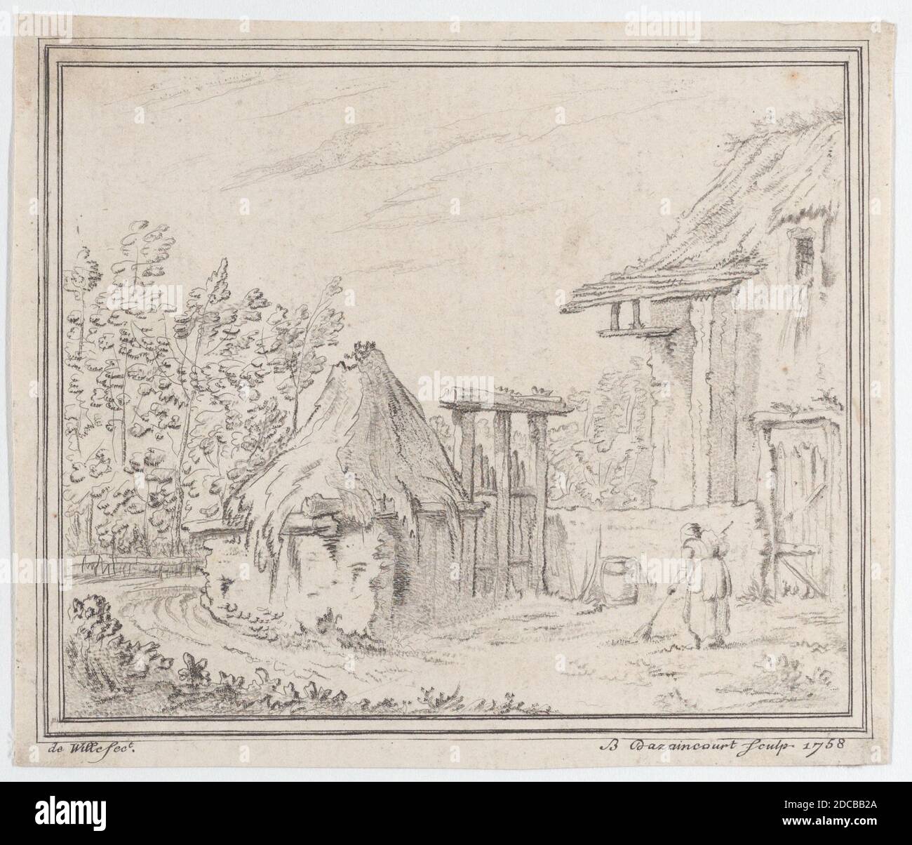 Ferme, 1758. Banque D'Images