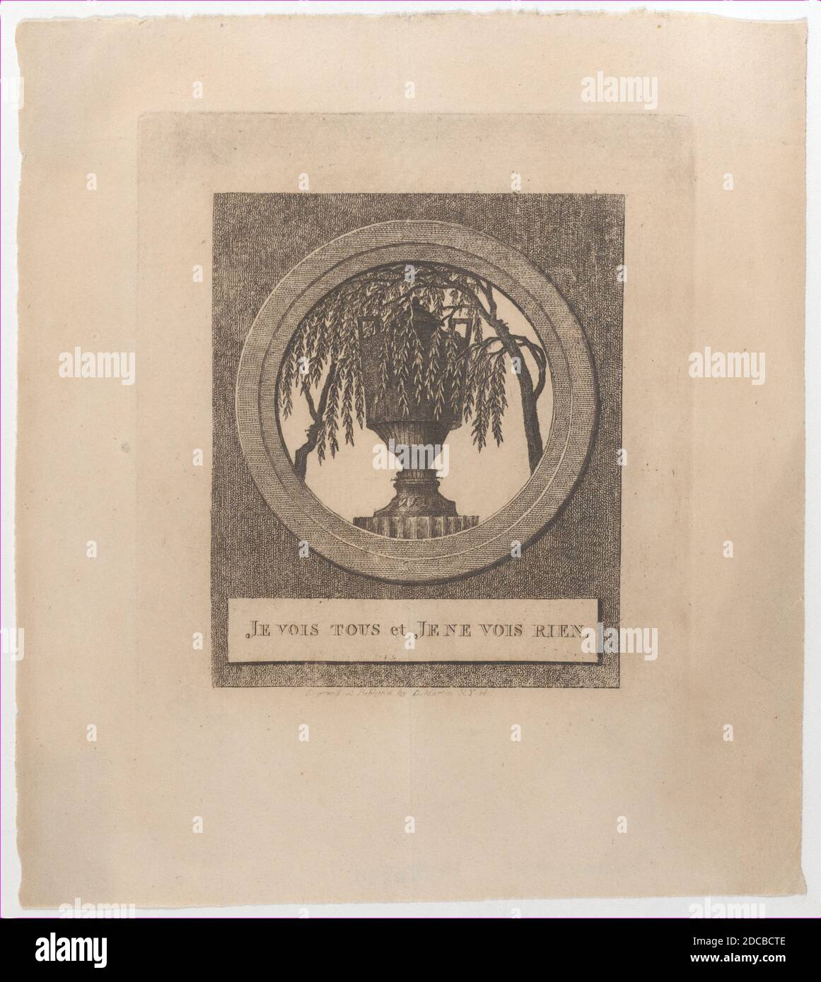 Je vois tout et je ne vois rien (Je vois tout et je ne vois rien rien en), avec des silhouettes cachées de la famille royale française, 1796. Banque D'Images