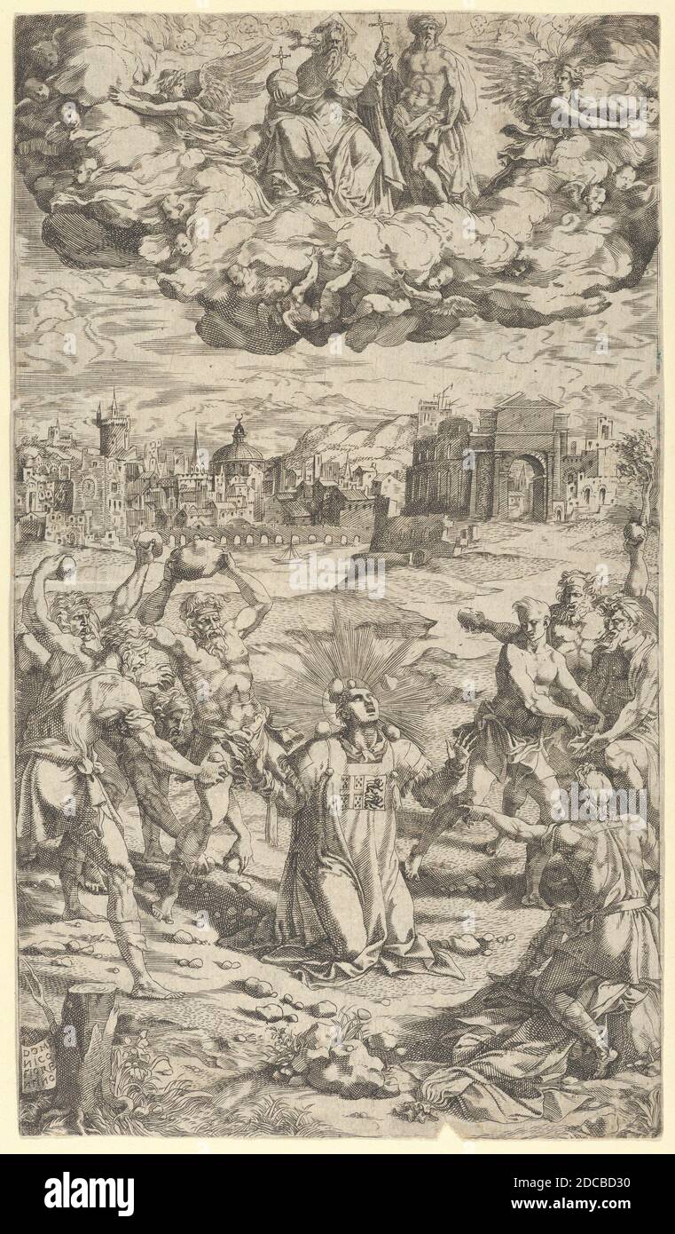 La lapidation de Saint Stephen, XVIe siècle. Banque D'Images La lapidation de Saint Stephen, XVIe siècle. Banque D'Images