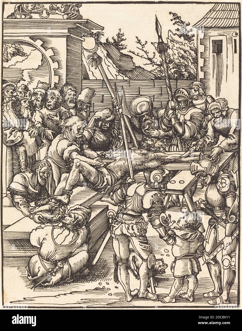 Lucas Cranach l'ancien, (artiste), allemand, 1472 - 1553, Saint Bartholomée, martyre des douze Apôtres, (série), coupe de bois Banque D'Images