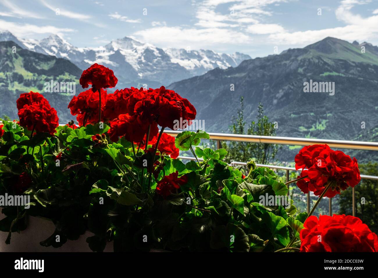 Vue sur les Alpes suisses, à Interlaken, Suisse Banque D'Images